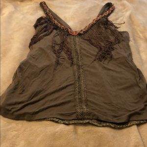 Gimmicks Beaded/ Fringe Tank - S